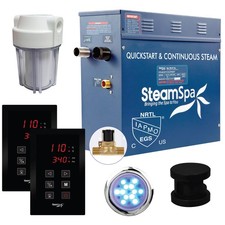 SteamSpa RYT450-A Royal 4.5 KW QuickStart Steam Bath Generator - Black
