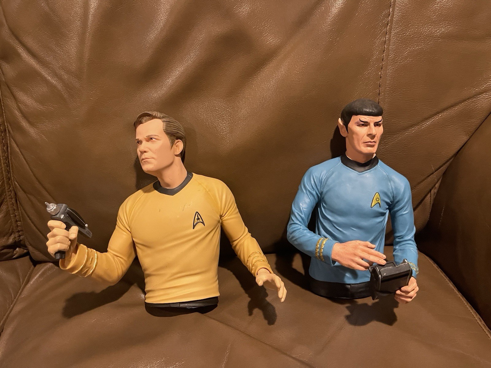 STAR TREK MR SPOCK Y CAPITÁN KIRK DIAMANTE SELECTO BUSTO BANCOS - RARO