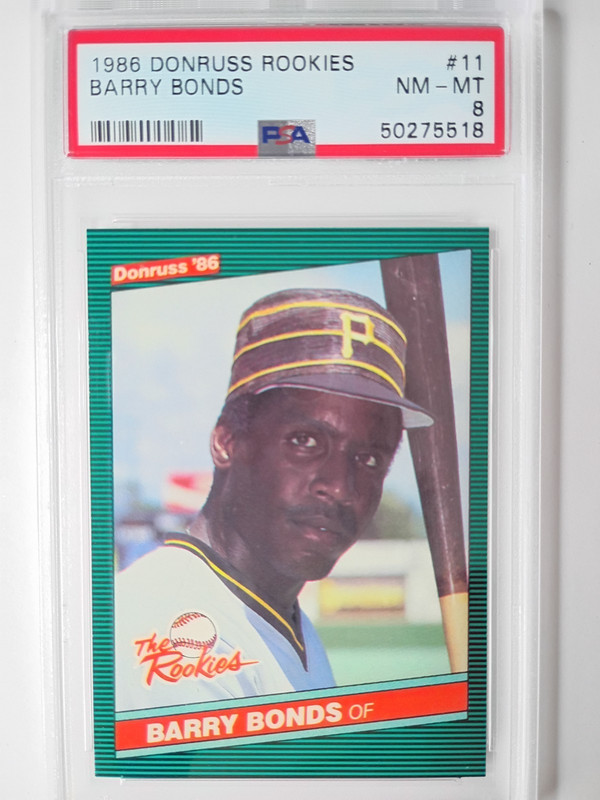 1986 Donruss The Rookies Barry Bonds #11 PSA 8 NM-MT