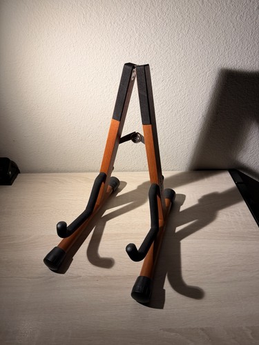 Neboic Foldable Portable Wooden A-Frame Violin Stand, 1-Tier Brown/Black