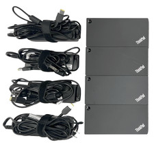 LOT OF 4 Lenovo ThinkPad Universal USB-C Dock LDA-KP W/ 4x 90W AC - 40AY0090US