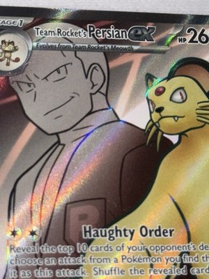Team Rocket's Persian Ex 219/182 Destined Rivals Full Art Pokemon TCG NM |  eBay