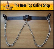 CO2 Beer Gas Cylinder Holder (For Two Bottles) Steel Safety Wall Mount Bracket.