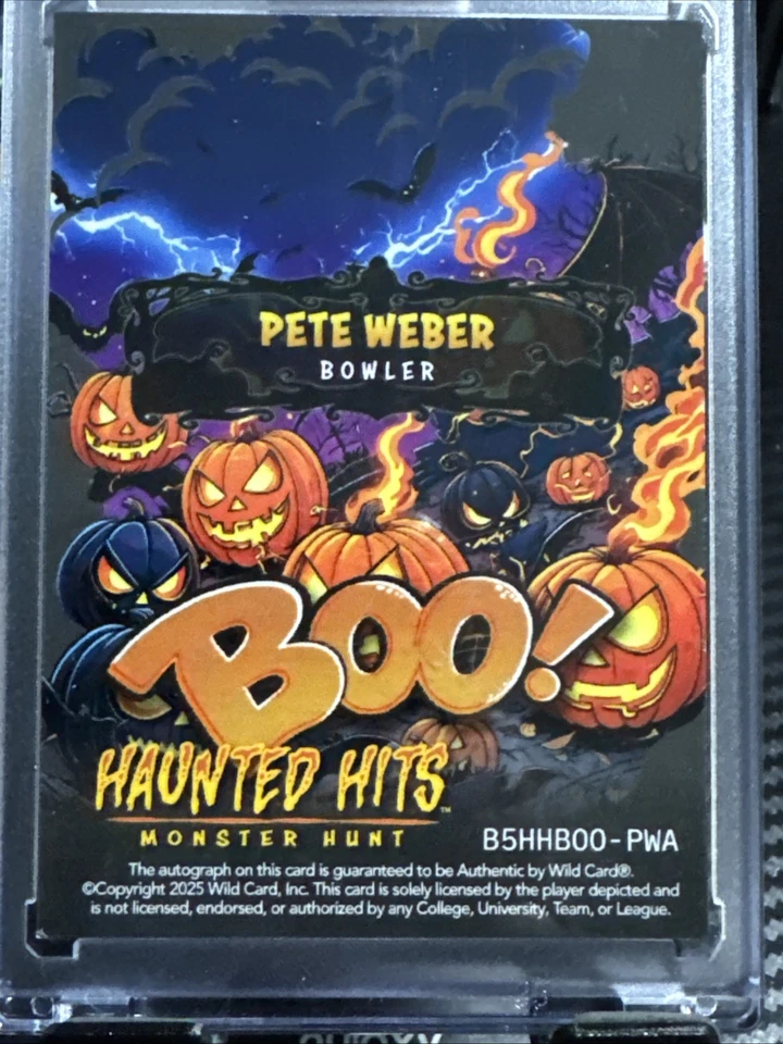 Pet Weber Wild Card Haunted Hits ¡BOO! Monster Hunt 1/1 automático Foto 4 de 4