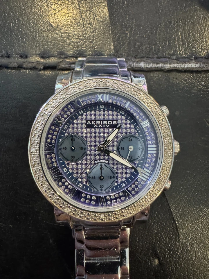 Часы Akribos XXIV Grandiose нержавеющая сталь бриллиантовый набор безель - Изображение 2 из 4