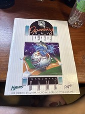 Opening Day 1993 Florida Marlins VS Dodgers Inaugural Game Program & Calendar