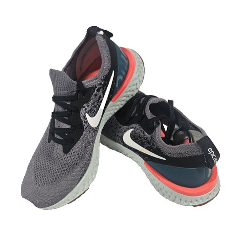 Nike Epic React Flyknit Gunsmoke Geode Teal Women's 7 Running Shoes AQ0070-010