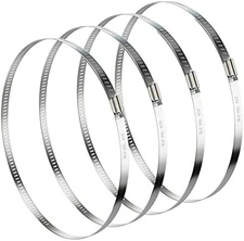 Hose clamp 8 inch adjustable stainless steel duct clamp 4 pack