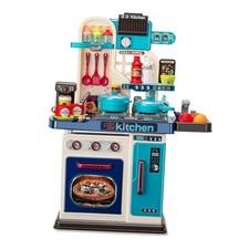 Kids Kitchen Playset-53pcs Cooking Stove,Paly Sink,Oven,Kitchen Toys with Blue