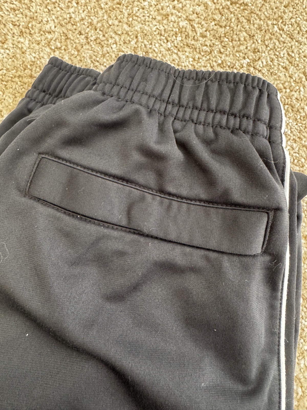 Nike Black & White Stripe Track Pants Size M – Unisex Y2K Vintage Sweatpants Jog image 4