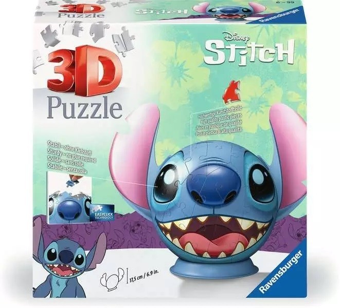 4005556115747 Пазл 3D Disney Stitch Ball Равенсбургер Польша 7890₽