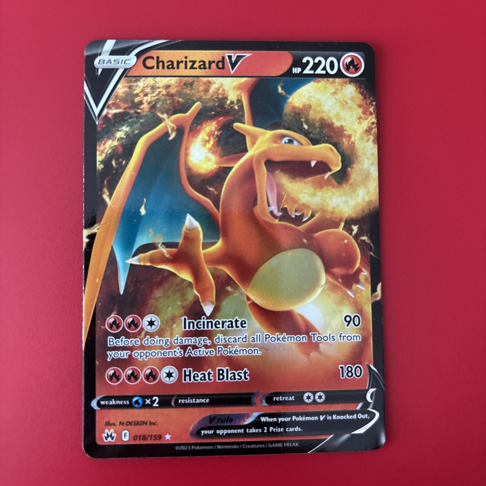 Pokémon Charizard V Brilliant Stars Full Art Ultra Rare Card 17/172
