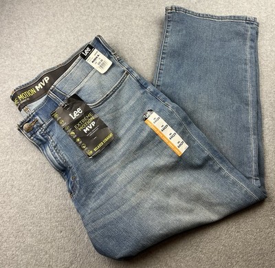 LEE Extreme Motion MVP Men s Jeans Relaxed Straight W44 L29 Knox Blue NWT