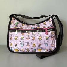 Lesportsac Sheep With Friends Pink Classic Hobo Bag NWT