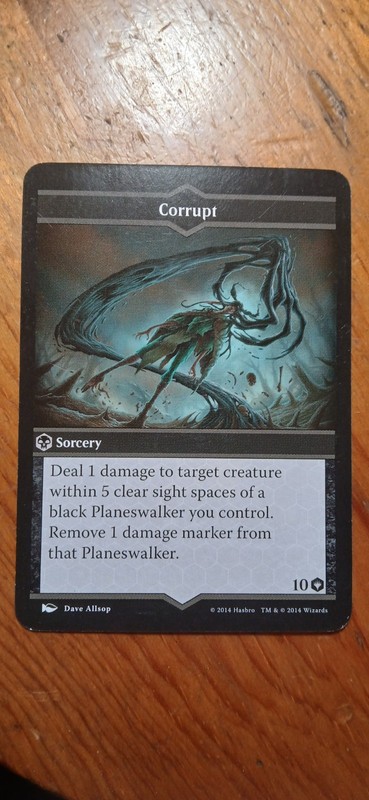 MTG: Arena of the Planeswalker  Replacement Spell Card - Corrupt