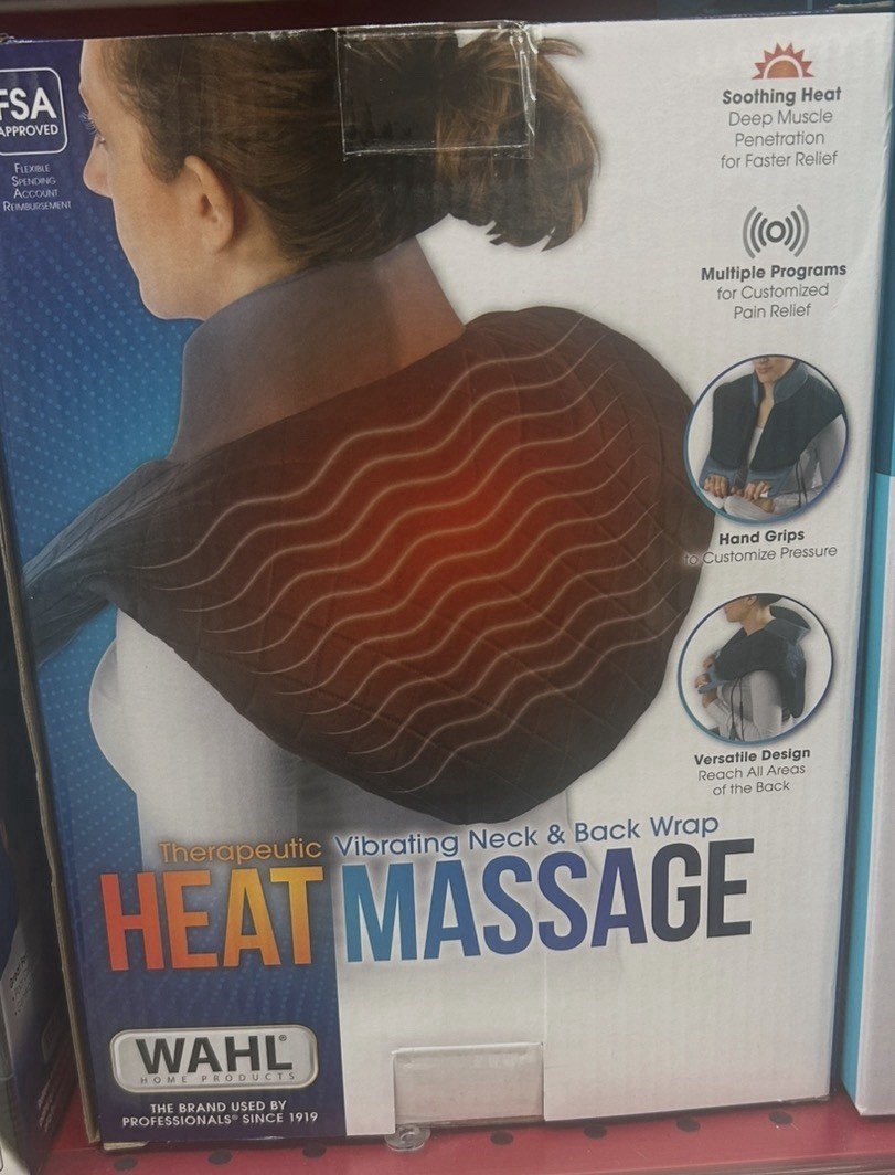 Wahl Heated Therapeutic Deep Knead Massage Wrap Back and Sho