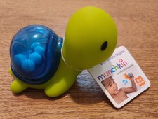 Munchkin Bath Rattle Squirts NEW Baby toy A4, Green Turtle w Blue Shell