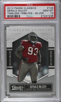 2010 Classics Timeless Tributes Silver Gerald McCoy PSA 10 GEM MT Rookie RC 0f8
