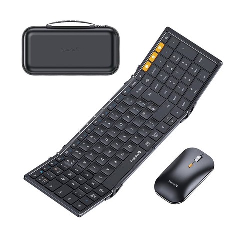 Foldable Keyboard and Mouse, ProtoArc XKM01 Full-Size Bluetooth Keyboard QWERTY