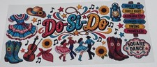 Cup Wrap Square Dance Do-Si-Do for 16 oz Cups or Tumblers Ornaments Journals