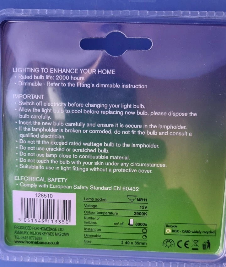 3 packs of 28 watt EcoHalogen MR11- 2 pack Bulbs Lightbulbs You receive 6 Bulbs. - Image 3 of 3