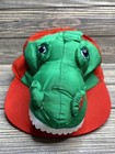Vtg 3D Chef Boyardee Red Green Plush Dinosaur Baseball Hat Adult Adjustable