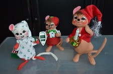 ANNALEE Set of 3 Christmas Nighttime Mice 2008