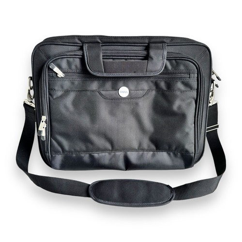Genuine Dell 15.4-inch Black Nylon Notebook Carrying Case Bag & Shoulder Strap - Picture 1 of 22