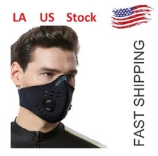 USA Activated Carbon Air Purifying Face Mask Cycling Reusable Filter Haze Valve