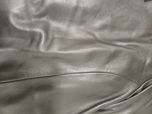 M&S Autograph Leather Belted Collarless Longline Jacket Women Black UK SIZE 18 - Picture 8 of 11