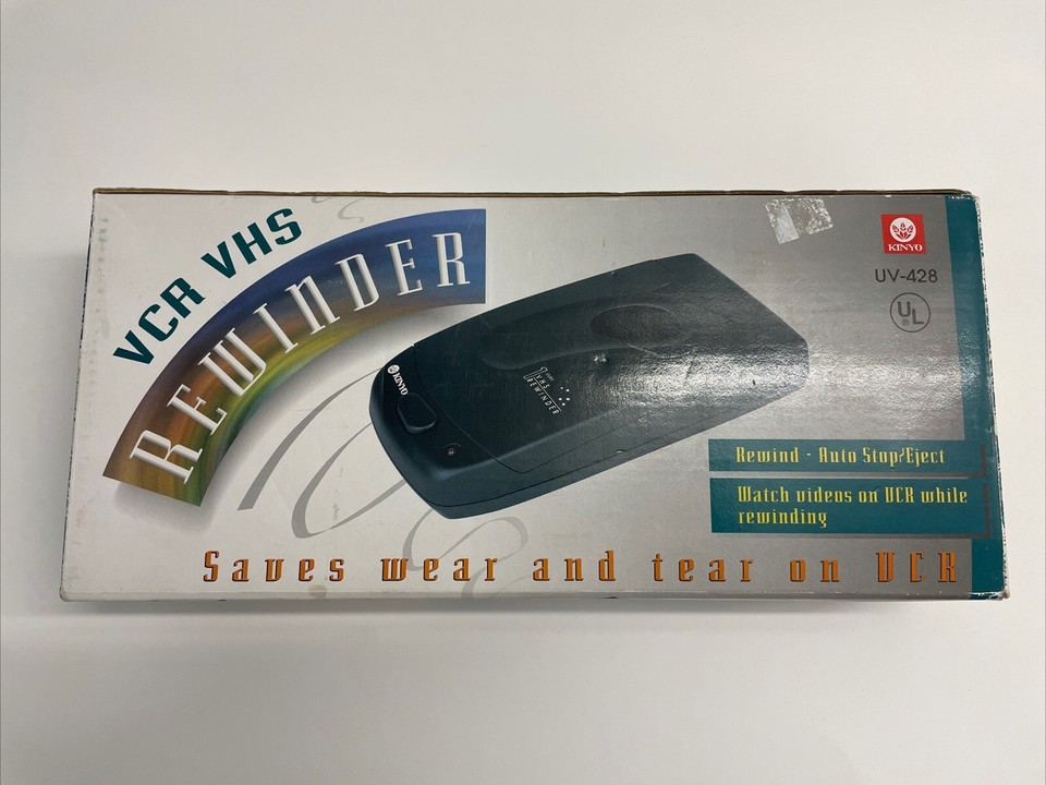 Kinyo UV428 VHS Video Tape Rewinder VCR Vintage Electronics NEW OPEN