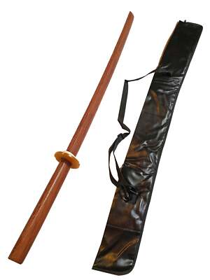 TEKKA BUDO Set Bokken Roteiche mit Waffentasche 100 cm Tsuba Trainingsschwert