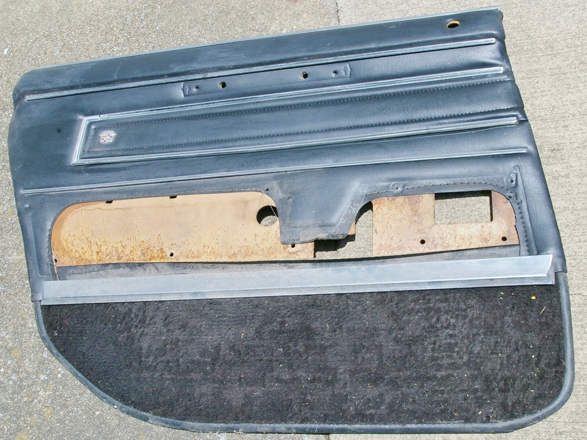 1966 SEDAN DeVILLE BLACK CADILLAC LH REAR INTERIOR DOOR PANEL | eBay