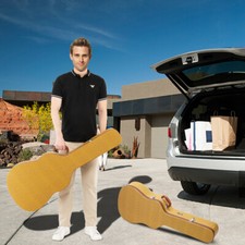 Glarry 41" Portable Hardshell Acoustic Guitar Carry Hard Case with Keys