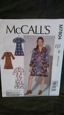 MCCALL'S SEWING PATTERN M7804 ITEM#59784 SIZE A5 (6-8-10-12-14) MISSES' DRESSES 