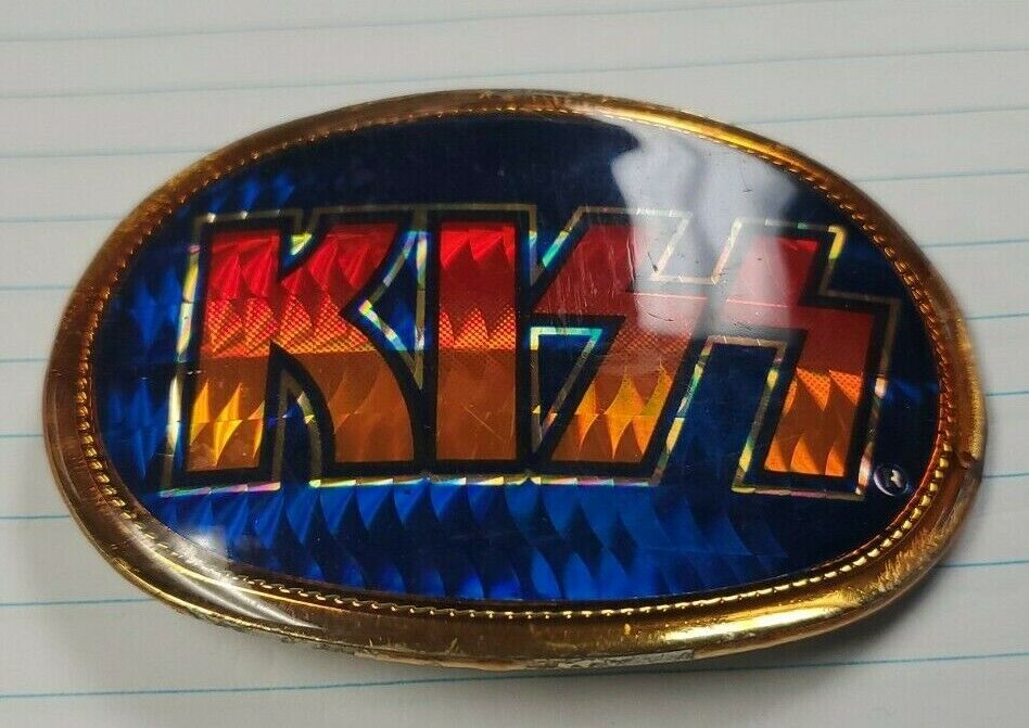 1977 PRISM KISS PACIFICA MFG CAL 90245 BELT BUCKLE RAINBOW 1977 PRISM KISS PACIFICA MFG CAL 90245 BELT BUCKLE RAINBOW