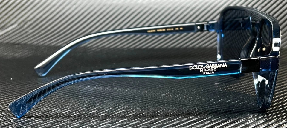 Очки солнцезащитные мужские Dolce & Gabbana DG6134 325880 прозрачные синие квадратные 57 мм - Изображение 4 из 4