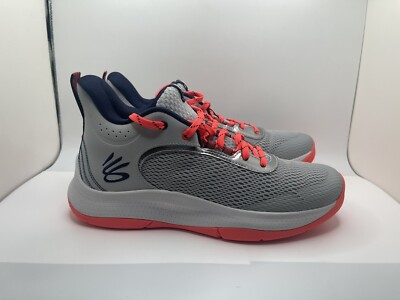 Size 10.5 - Under Armour Curry 3Z6 Grey Red for sale online 