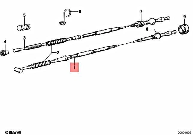 New Genuine BMW Moto Clutch Cable 1485mm R50 R60 R75 R90 
