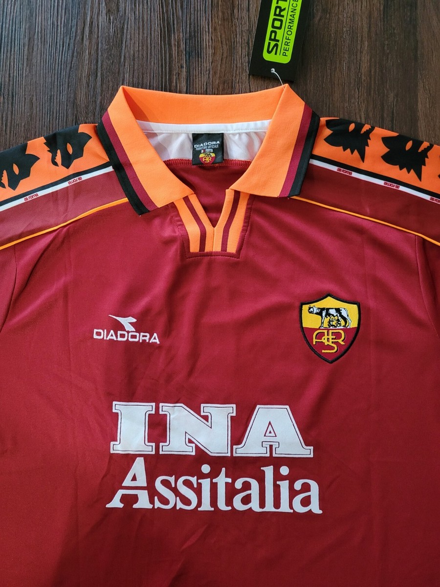 Francesco Totti AS Roma Soccer Team New Men's Retro Diadora