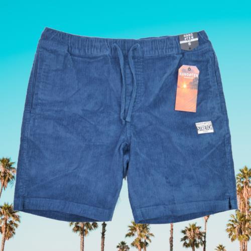Hang Ten Corduroy Earl WalkShorts Elastic Waist Shorts Men's Size S Navy Blue - Picture 10 of 13