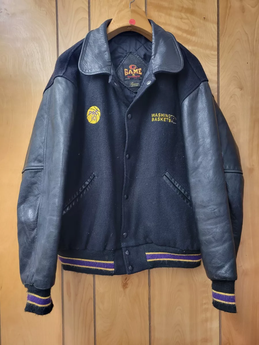 Jackets & Coats, Vintage Basketball Theme Leather Jacket