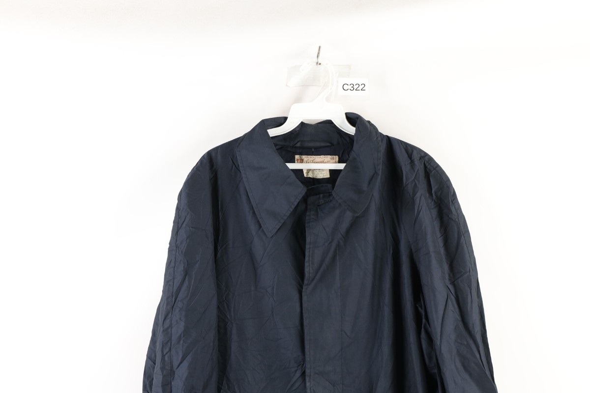 Vintage 70s Gucci Mens Size 48 Distressed Silk Trench Coat Jacket