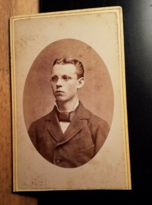 Young Man with Glasses - Circa 1870/80s / CDV P. Schiffer Crefeld Krefeld