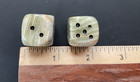 Set of 2 - 1" Green Onyx Natural Stone 6-Sided Dice