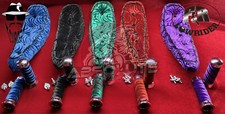 F R LOWRIDER 20" POLO SADDLE W/BUTTON CUSTOM SWIRL VELOUR GRIPS CRUISER BIKES