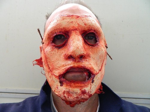 HALLOWEEN HORROR MOVIE PROP -  Skinned Face Mask 2 - Picture 1 of 1