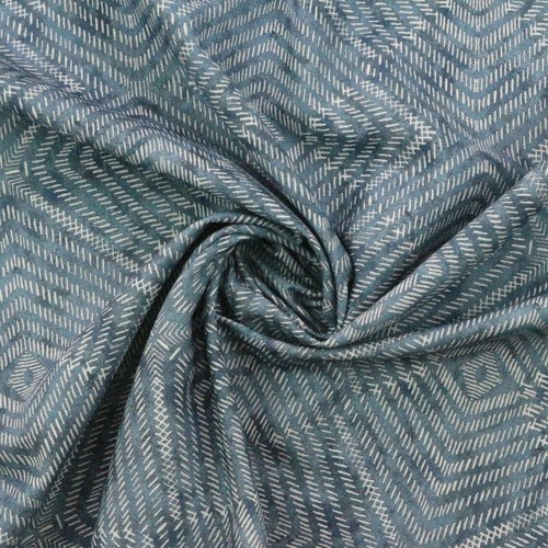 LACEFIELD DESIGNS PARAGON FIRTH DENIM BLUE GEOMETRIC FABRIC 6 YARDS 55"W - Picture 5 of 6