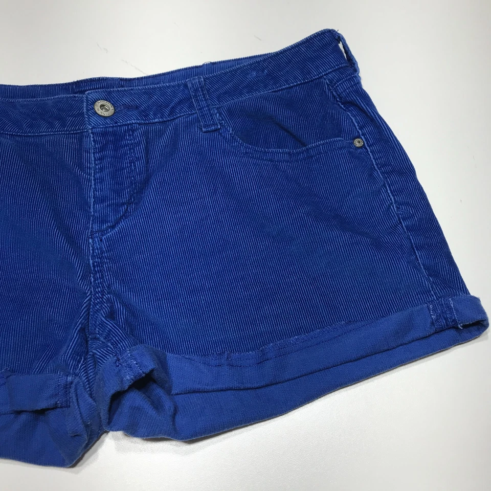 Arizona Jean Co. Shorts Juniors Size 9 Cuffed Blue Corduroy 5 Pocket Stretch - Image 4 of 4