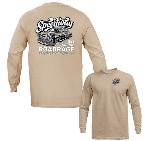 Speedway Roadage Car Hot Rod Oldtimer Oldtimer Fahrzeug Langarm - Bild 7 von 14